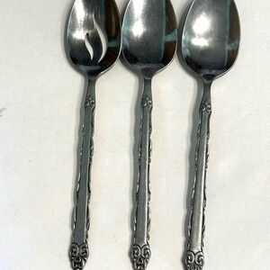 Elegant Stainless Steel Flatware Serving Spoon Set